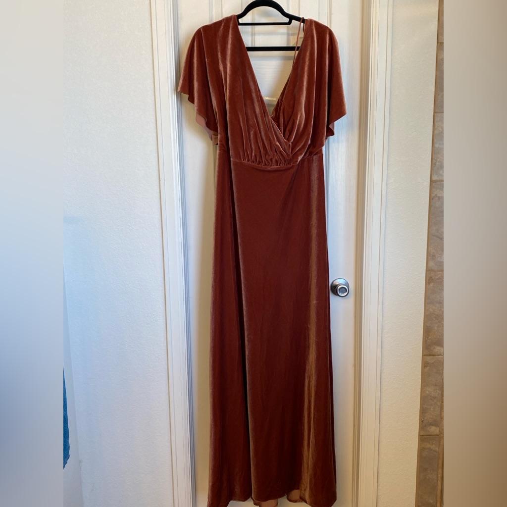 Crushed Velvet Formal Dress